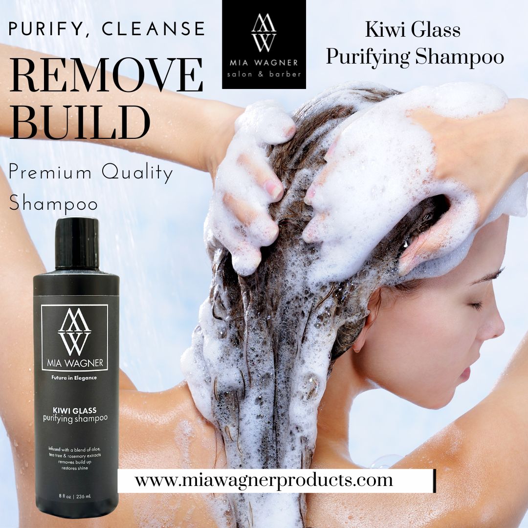 Kiwi Glass Purifying Shampoo – Sulfate - Free, Clarifying, Color - Safe | Tea Tree & Aloe Formula - Mia Wagner Salon